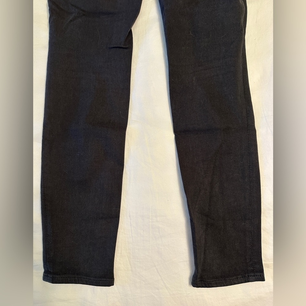 AE Black Distressed Super Hi Rise, Next Level Stretch Jeans, 6 R - Picture 7 of 8